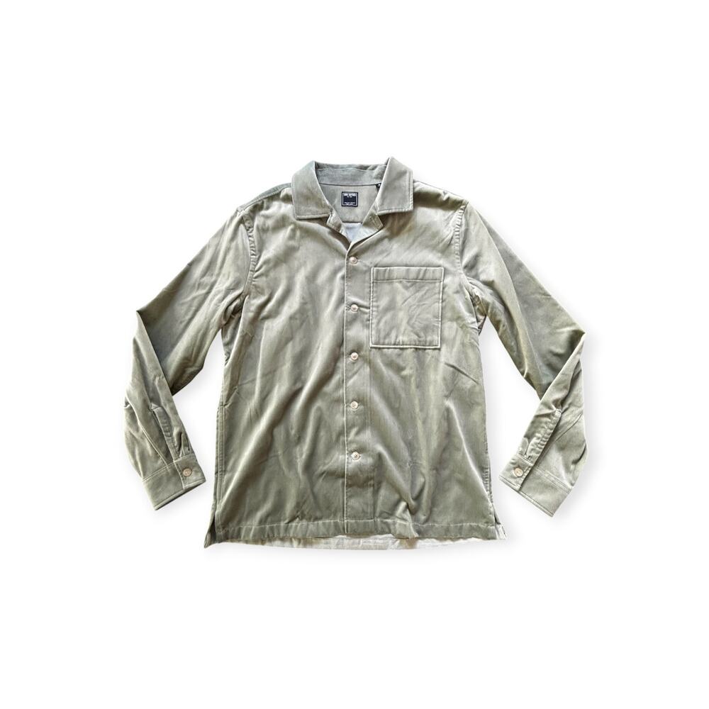 Todd Snyder Italian Velvet Overshirt in Dry Sage size Medium